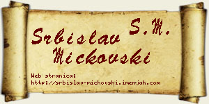 Srbislav Mickovski vizit kartica